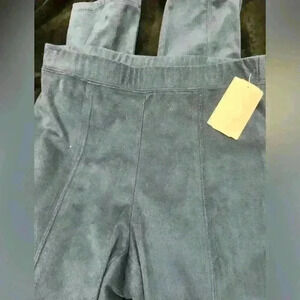 MaxMara Leisure Ebe faux suede slim pant trouser new blue size small